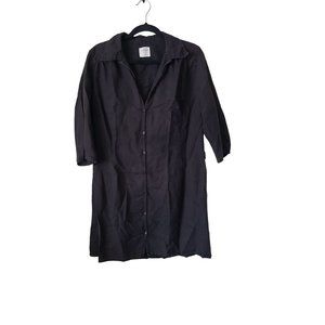 LOGG DRESS SIZE LARGE BLACK SHIRT DRESS BUTTON DOWN MINI